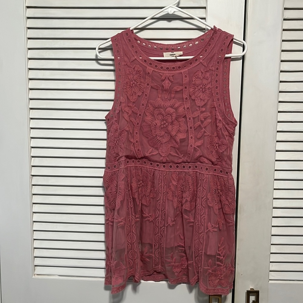 Pretty blush colored lacy top